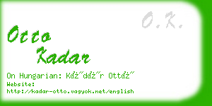 otto kadar business card